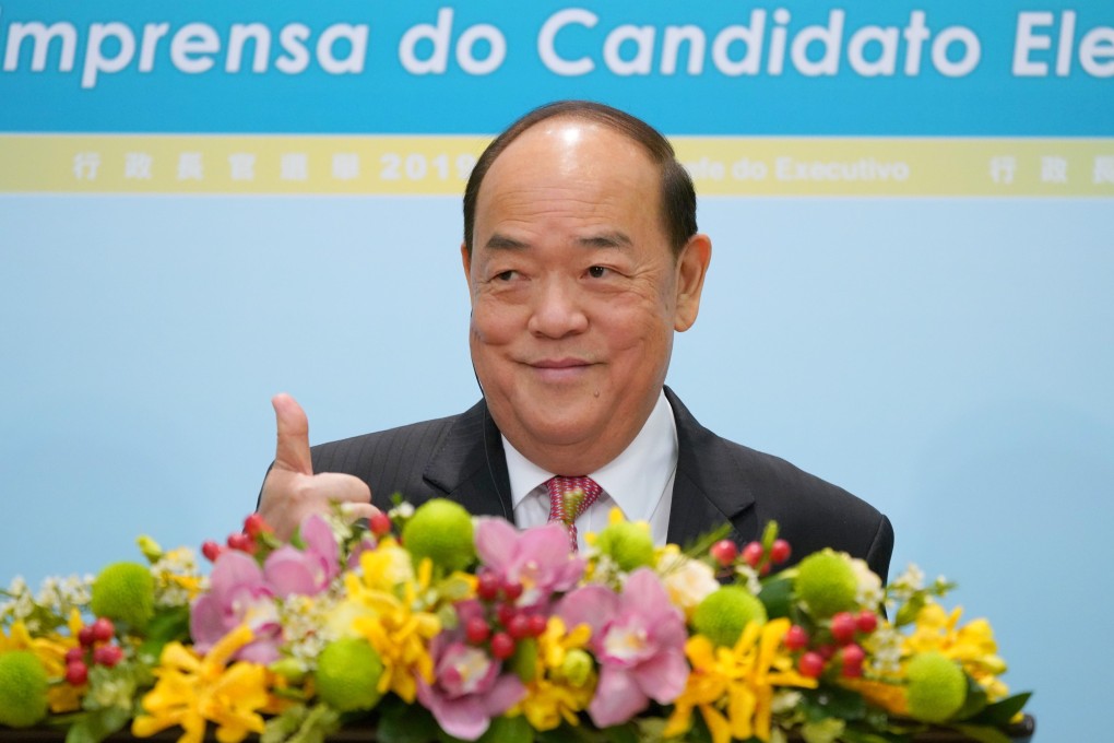 Macau Chief Executive-elect Ho Iat-seng attends a news conference after winning on August 25. Photo: Reuters
