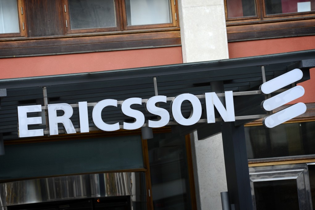 The Ericsson logo seen at the company’s headquarters in Stockholm. Photo: AFP
