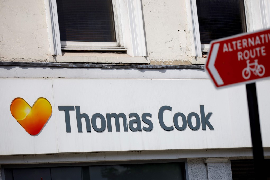 A branch of Thomas Cook is seen in London on Monday. Photo: AFP