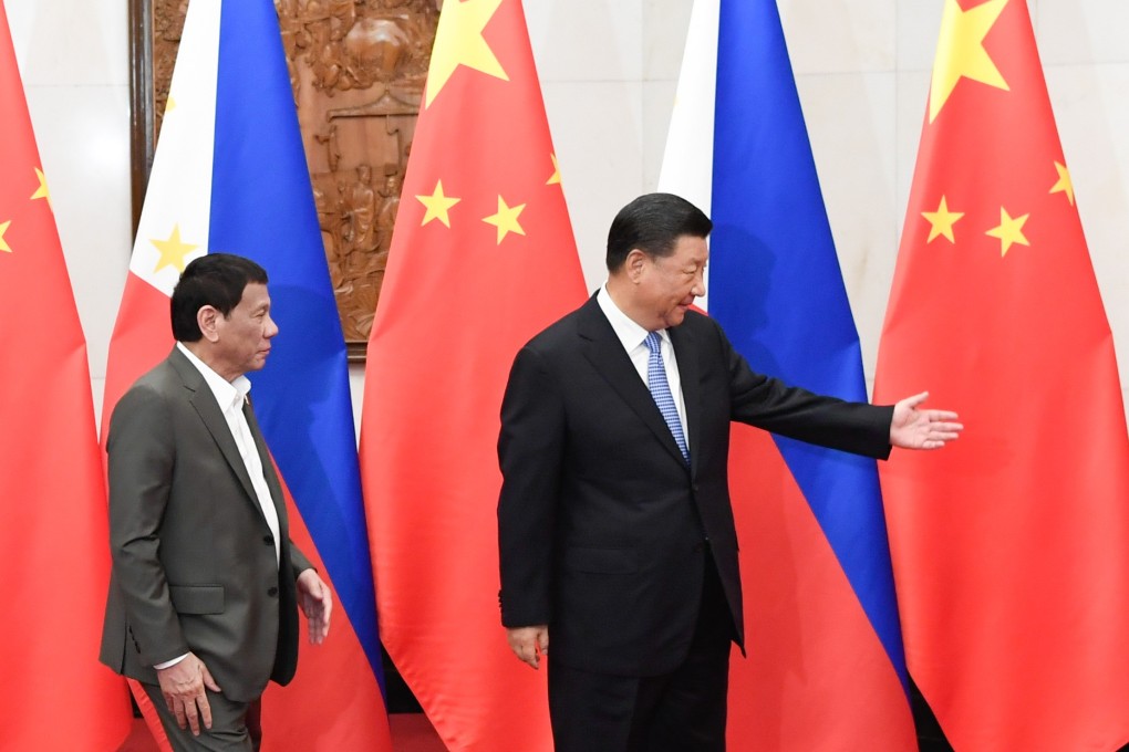 Philippine President Rodrigo Duterte (left) with Chinese President Xi Jinping, whose country is Duterte’s principal strategic partner. Photo: Xinhua