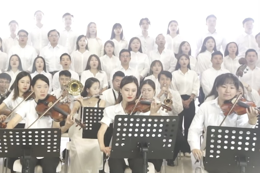 The anti-protesters camp produced their own version of ‘Glory to Hong Kong’ with different lyrics over the same melody. Photo: Handout