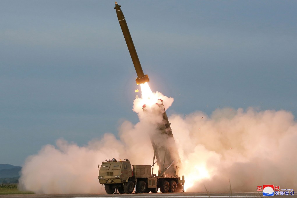 Photo provided by the North Korean government shows the test firing of an unspecified missile. Photo: Korea News Service via AP