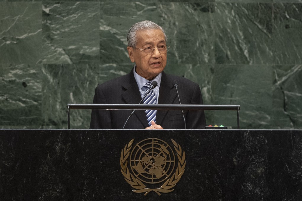 Malaysia’s Prime Minister Mahathir Mohamad addresses the 74th session of the General Assembly of the United Nations in New York on September 27. Photo: EPA