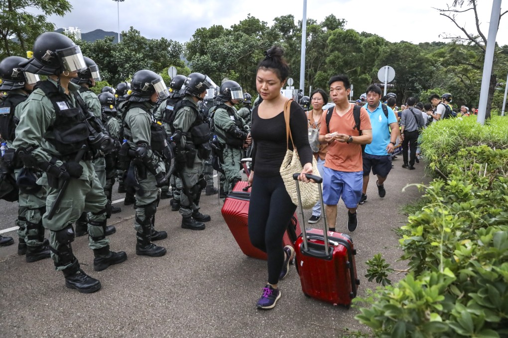 Hong Kong International Airport has said it expects 2 million fewer travellers this year because of the unrest that has made things difficult for travellers. Photo: SCMP