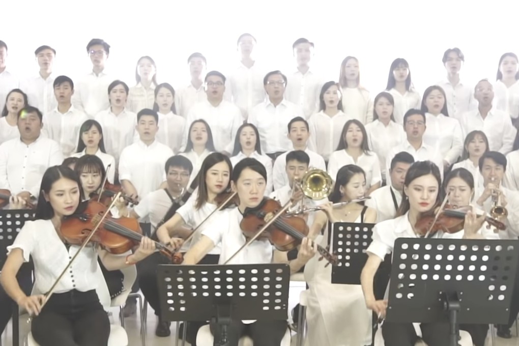 The anti-protesters camp produced their own version of ‘Glory to Hong Kong’ with different lyrics over the same melody. Photo: Handout