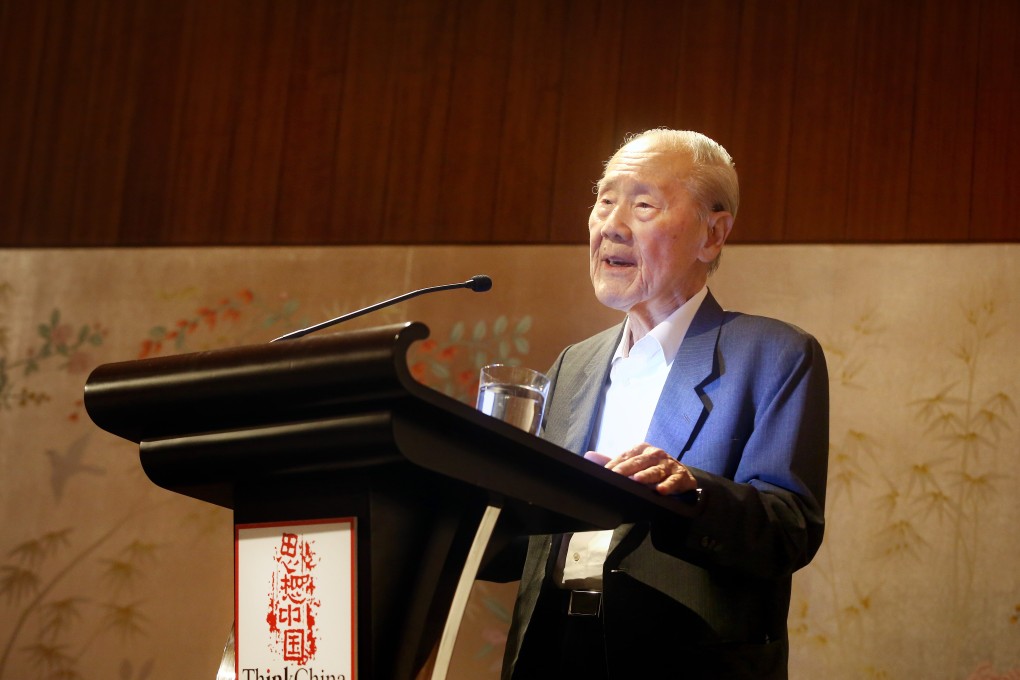 Historian Wang Gungwu speaking at the launch of ThinkChina magazine. Photo: ThinkChina