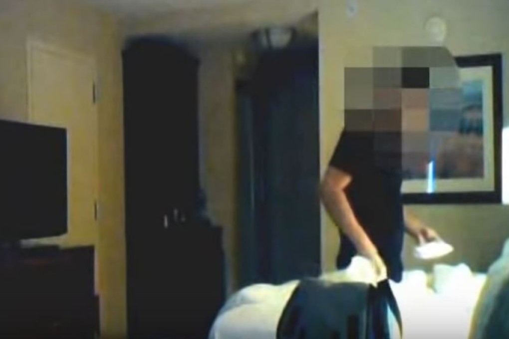 A screen grab from footage provided by the US Justice Department in its case against Xuehua Peng. Photo: US Justice Department via YouTube