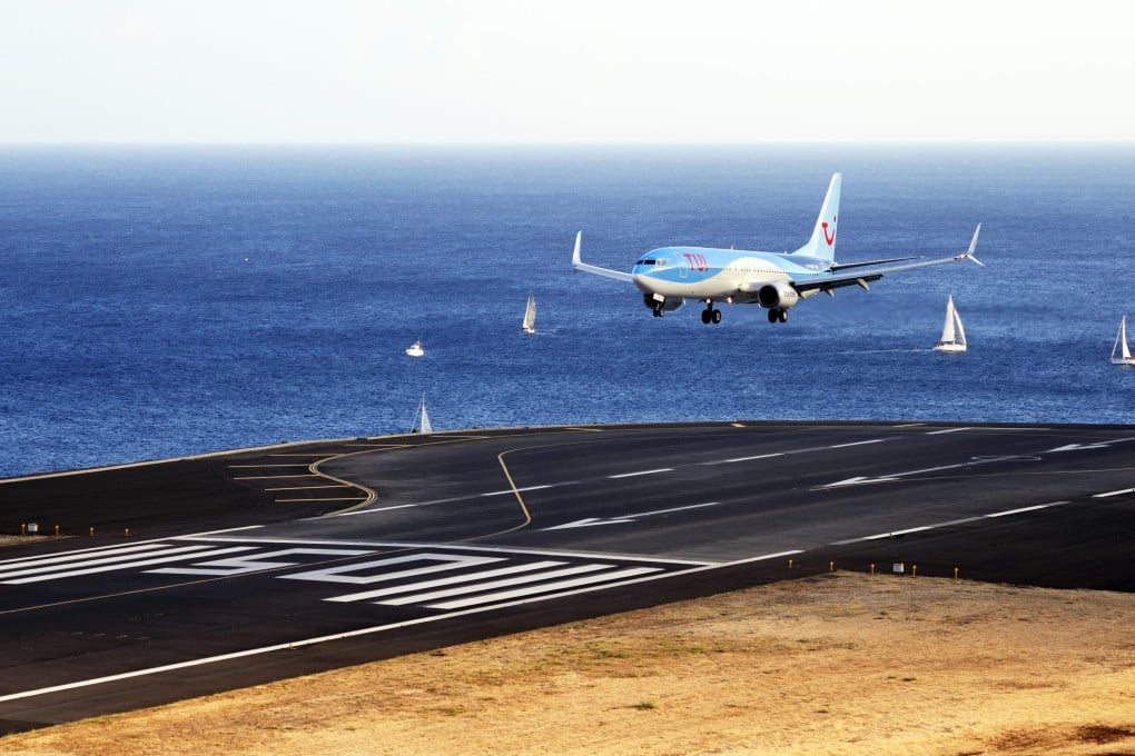 A plane approaching the runway at the Madeira International Airport Cristiano Ronaldo, in Portugal. Photo: Shutterstock