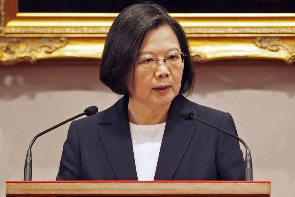 Taiwan’s President Tsai Ing-wen expressed regret to learn a Hong Kong student was shot during National Day protests on Tuesday. Photo: EPA-EFE