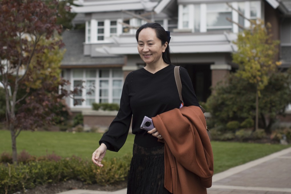 Meng Wanzhou, chief financial officer of Huawei, leaves her home to attend a court hearing in Vancouver on Wednesday. Photo: The Canadian Press via AP