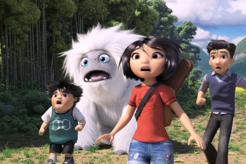 Characters in Abominable (from left) Peng, voiced by Albert Tsai, Everest the Yeti, Yi, voiced by Chloe Bennet and Jin, voiced by Tenzing Norgay Trainor. The Sino-US co-production opened strongly in both markets. Photo: DreamWorks Animation/AP