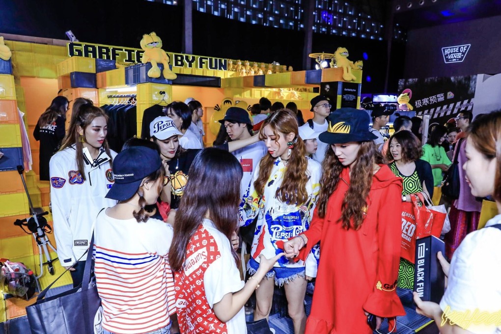 Chinese Generation Z shoppers at an in-store event organised by online streetwear platform Yoho! Gen Z has assumed greater importance than millennials in China for luxury fashion brands.