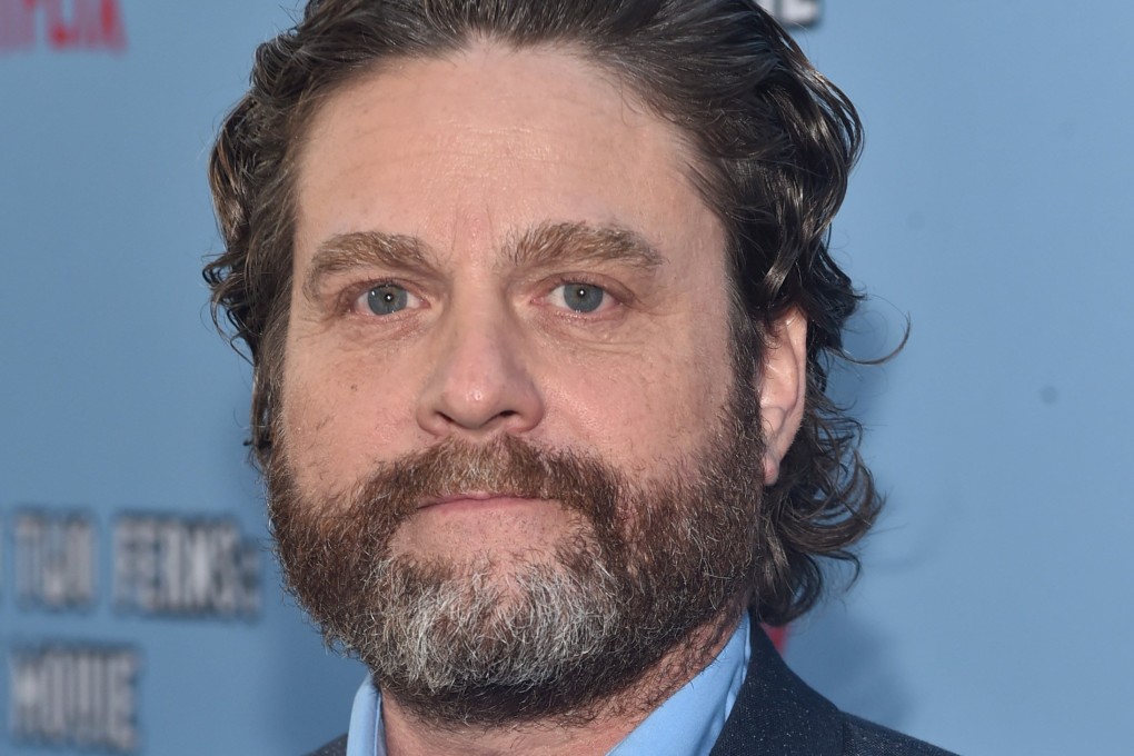 Zach Galiafianakis talks about Netflix’s Between Two Ferns: The Movie. Photo: Alberto E. Rodriguez/Getty Images/AFP