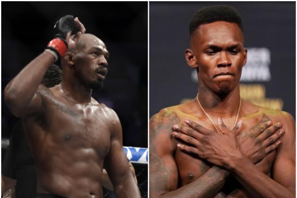 Jon Jones and Israel Adesanya. Photo: AFP/EPA