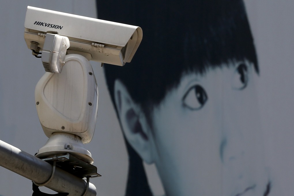 A video surveillance camera made by China's Hikvision in Beijing. File photo: AP