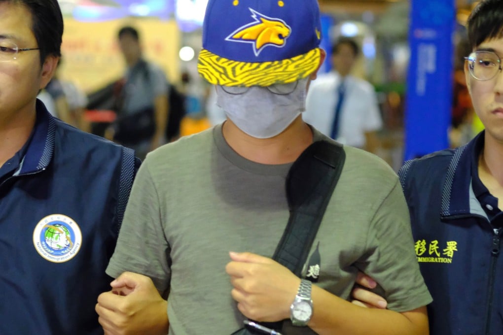 Mainland citizen Li Shaodong was expelled from the island after vandalising a Lennon Wall in Taipei. Photo: CNA