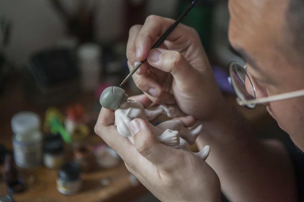 Hand painted toys at GoodGuysNeverWin, a toymaker in Jakarta, Indonesia. Photo: Agoes Rudianto