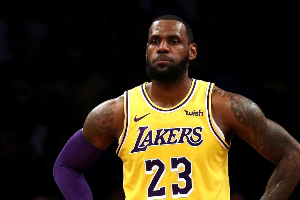 LeBron James of the Los Angeles Lakers in action against the Brooklyn Nets in 2018. The teams are set to meet again in Shanghai and Shenzhen. Photo: AFP