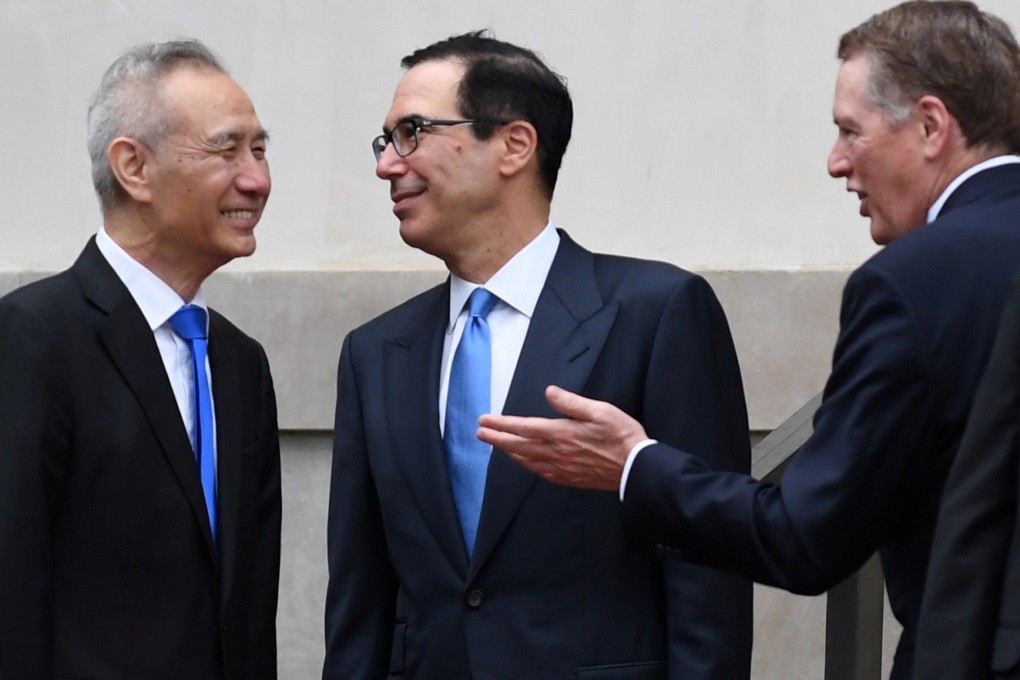Vice-Premier Liu He will lead the Chinese delegation in Washington for talks with US Treasury Secretary Steven Mnuchin and US trade representative Robert Lighthizer. Photo: Reuters