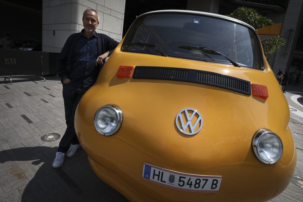 Austrian artist Erwin Wurm has brought his public art project Hot Dog Bus to Hong Kong. Photo: Jonathan Wong