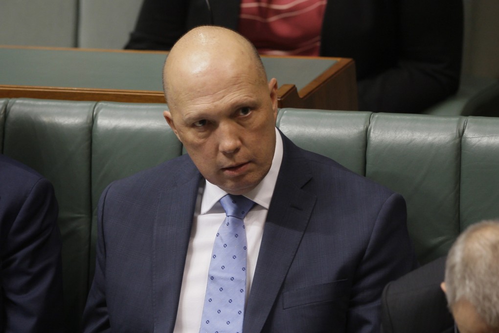 Australia’s Home Affairs Minister Peter Dutton has raised concerns about China’s behaviour. Photo: AP
