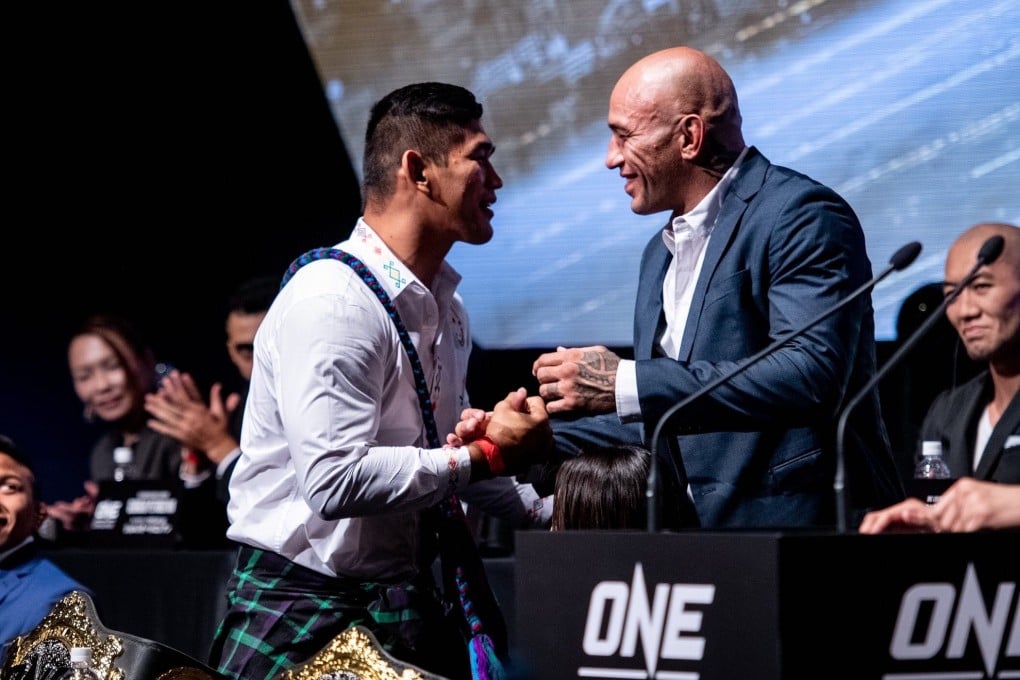 Brandon Vera (right) embraces Aung La N Sang. Photo: One Championship