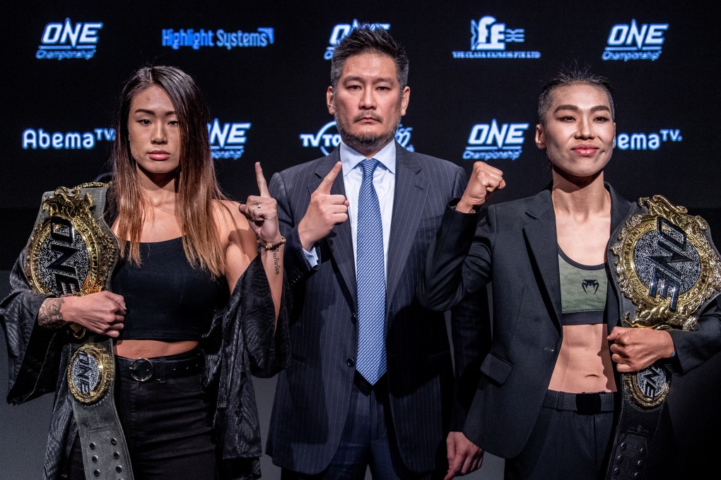 Angela Lee (left) faces Xiong Jingnan (right) at One Century. Photos: One Championship