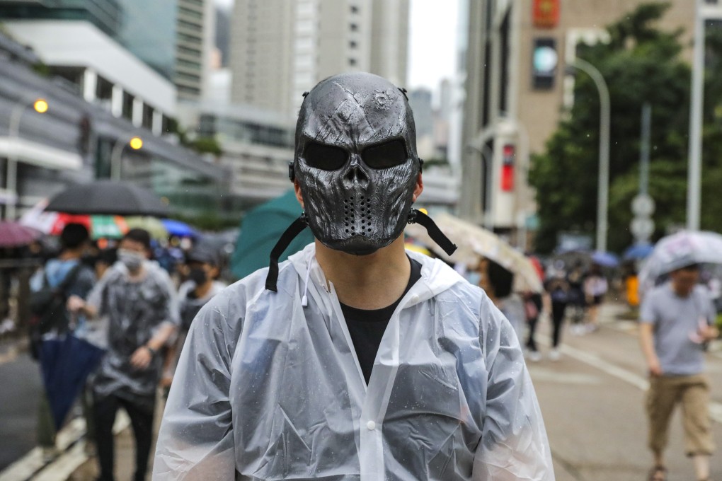 A protester in Causeway Bay on October 5. Photo: May Tse
