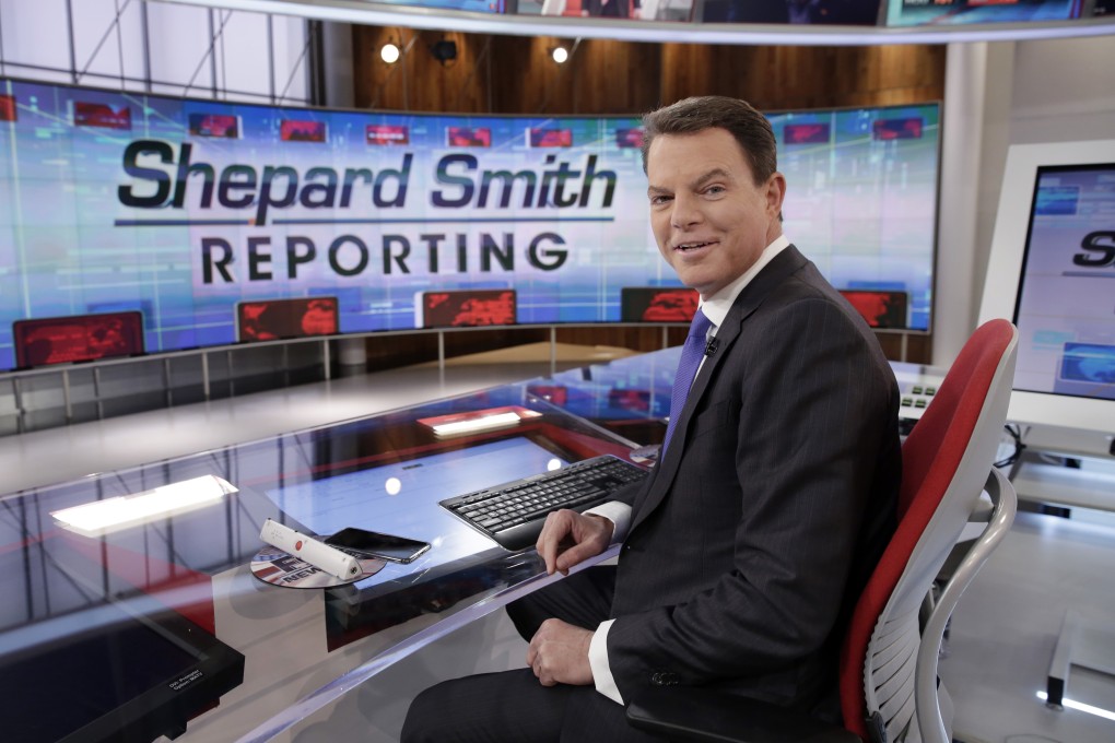 Fox News Channel chief news anchor Shepard Smith appears on the set of Shepard Smith Reporting in New York in January 2017. Photo: AP