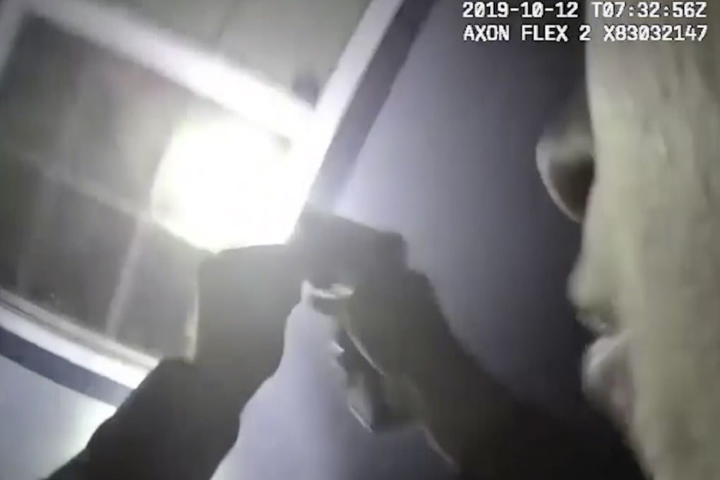 An image from the body camera video released by the Fort Worth Police Department. Photo: Handout via AP
