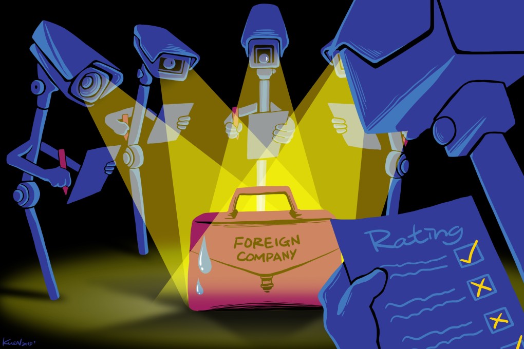 Foreign companies will be required to hand over to Beijing more data for scrutiny. Illustration: Lau Ka-kuen