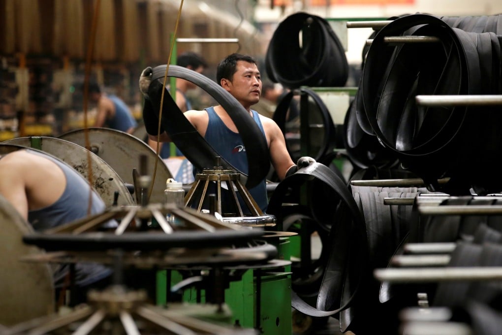 September’s producer price index (PPI), which was also released on Tuesday by the National Bureau of Statistics, sunk further to minus 1.2 per cent from a year earlier. Photo: Reuters