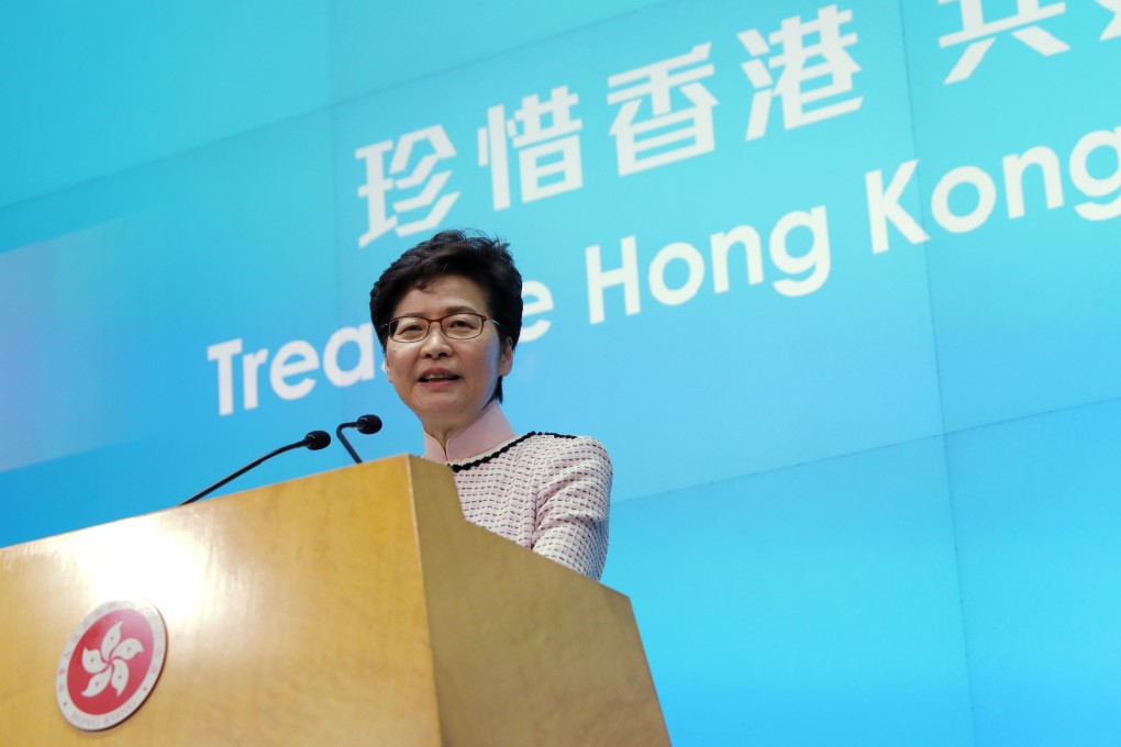 Chief Executive Carrie Lam delivers her policy address on Wednesday. Photo: May Tse