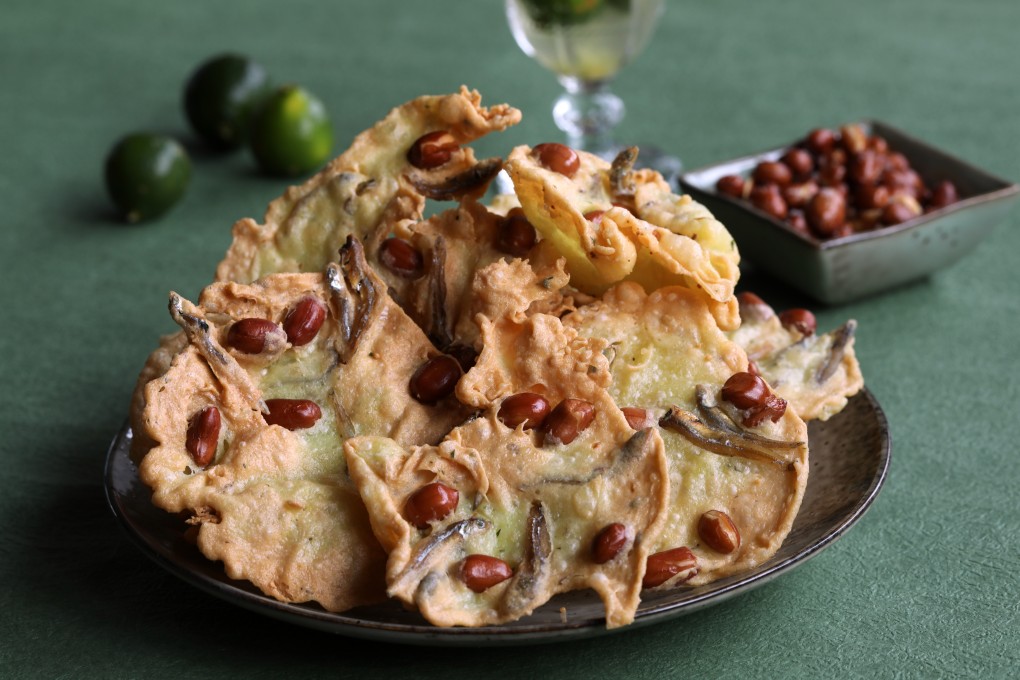 Susan Jung’s rempeyek with peanuts and ikan bilis – these Indonesian crackers are a savoury sensation. Photography: Jonathan Wong. Styling: Nellie Ming Lee