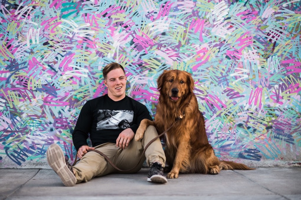 Noah Ohlsen and his dog Maximus (@maximusohlsen) who has 37.3k followers on Instagram. Photo: Handout