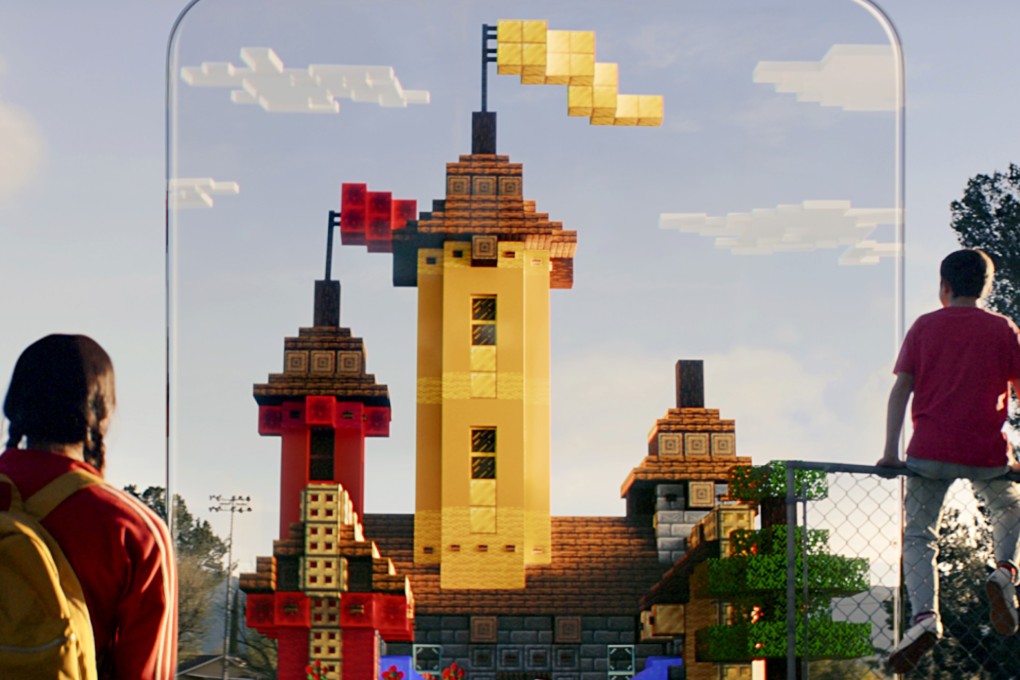 A scene from Minecraft Earth, an augmented-reality experience for your phone currently being worked on by Minecraft developer Mojang. Photo: The Washington Post