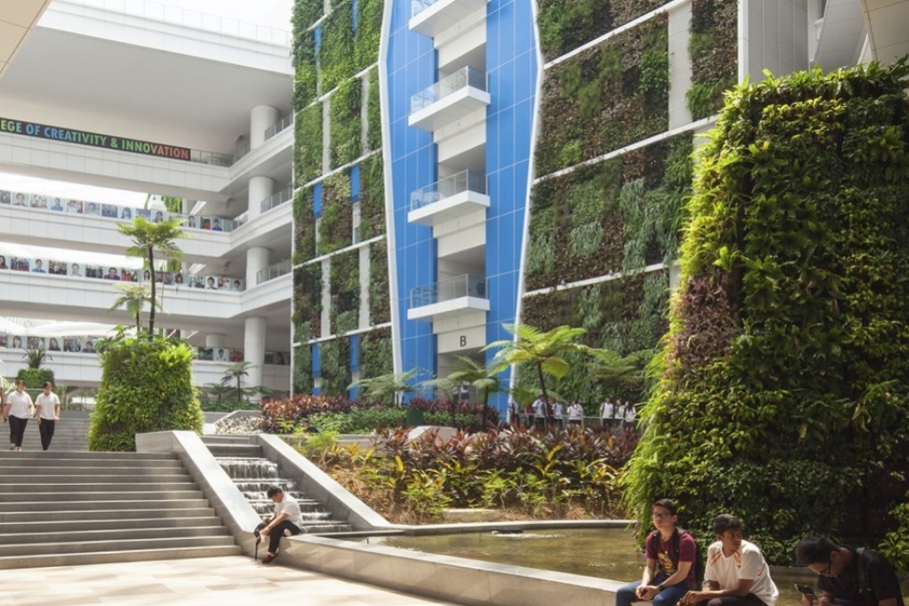 The Institute of Technical Education in Singapore boasts lush greenery on campus and impressive teaching facilities.