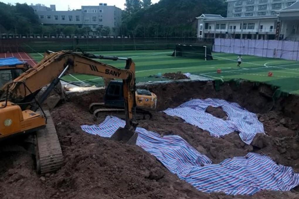 The family of Deng Shiping learned his fate after 16 years when police recovered his bones from a school playing field. Photo: Weibo