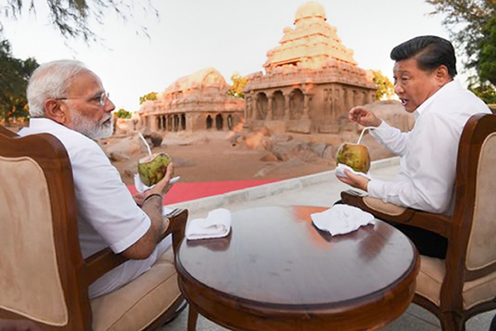 Narendra Modi and Xi Jinping meet for an informal summit in Mamallapuram on October 11. Photo: DPA