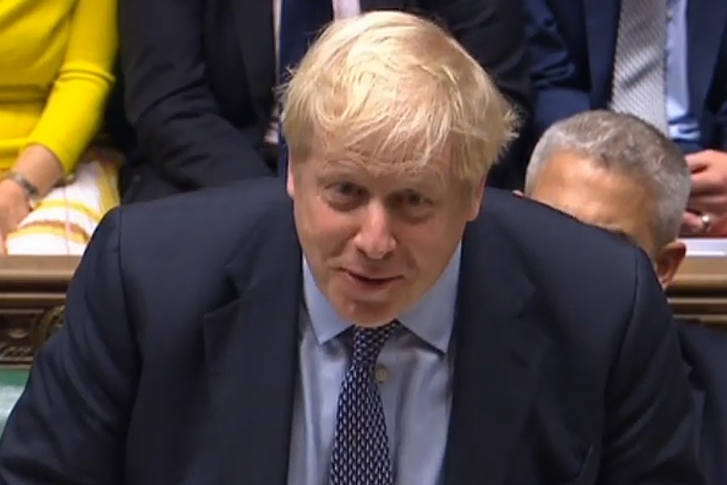 Britain’s Prime Minister Boris Johnson in the House of Commons in London on October 19. Photo: AFP