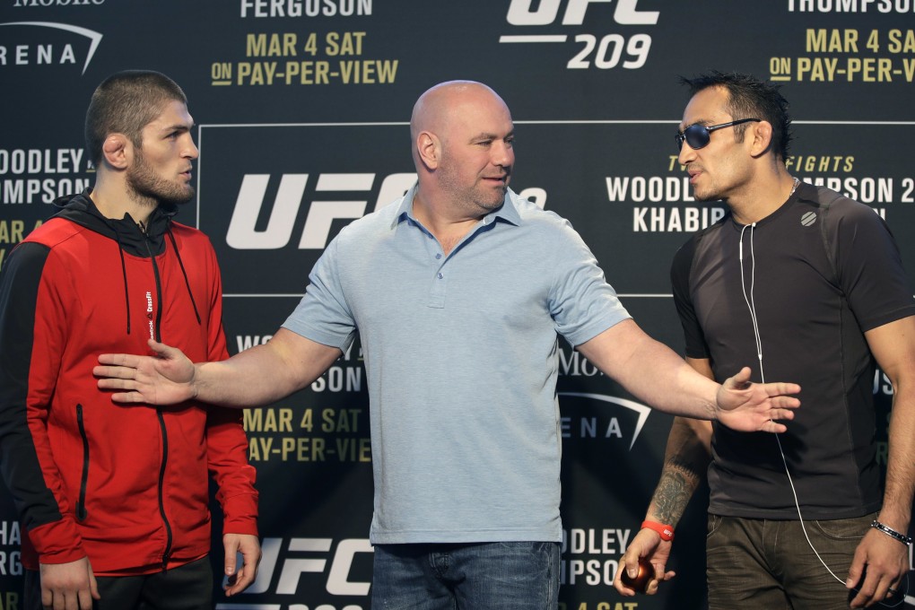 Tony Ferguson (right) and Khabib Nurmagomedov (left) have seen a potential fight fall through several times. Photo: AP