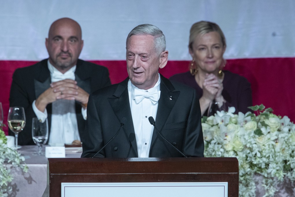 Former US secretary of defence James Mattis at a gala charity dinner in New York. Photo: AP