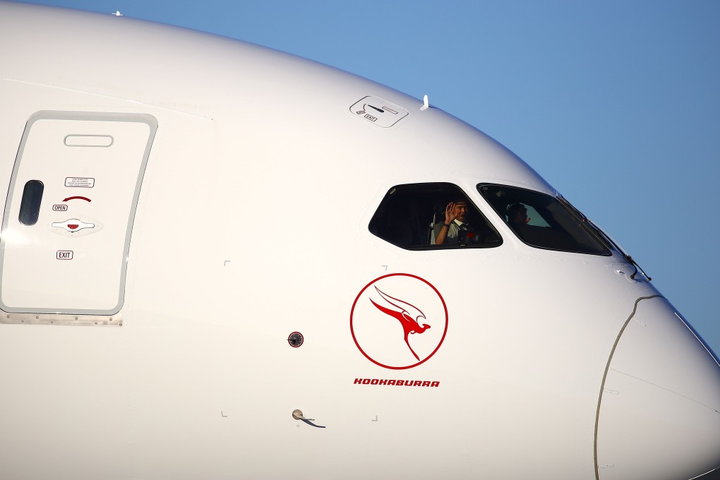 The Boeing 787 Dreamliner after arriving at Sydney international airport. Photo: AFP