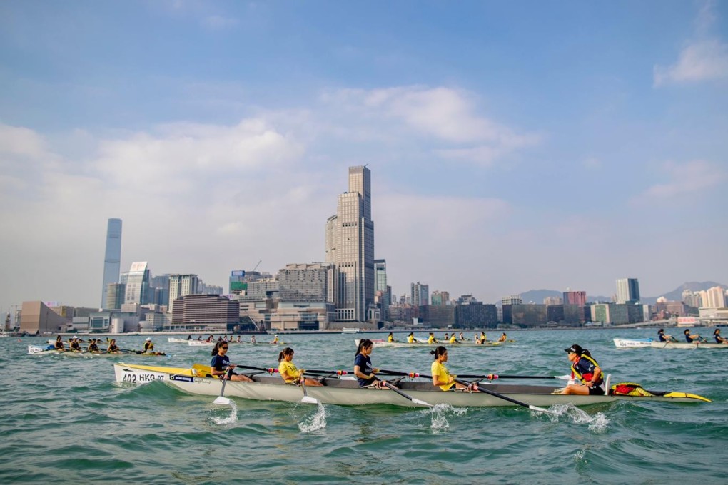 Action from the Asian Coastal Rowing Championship held in Hong Kong in 2018. Photo: Handout