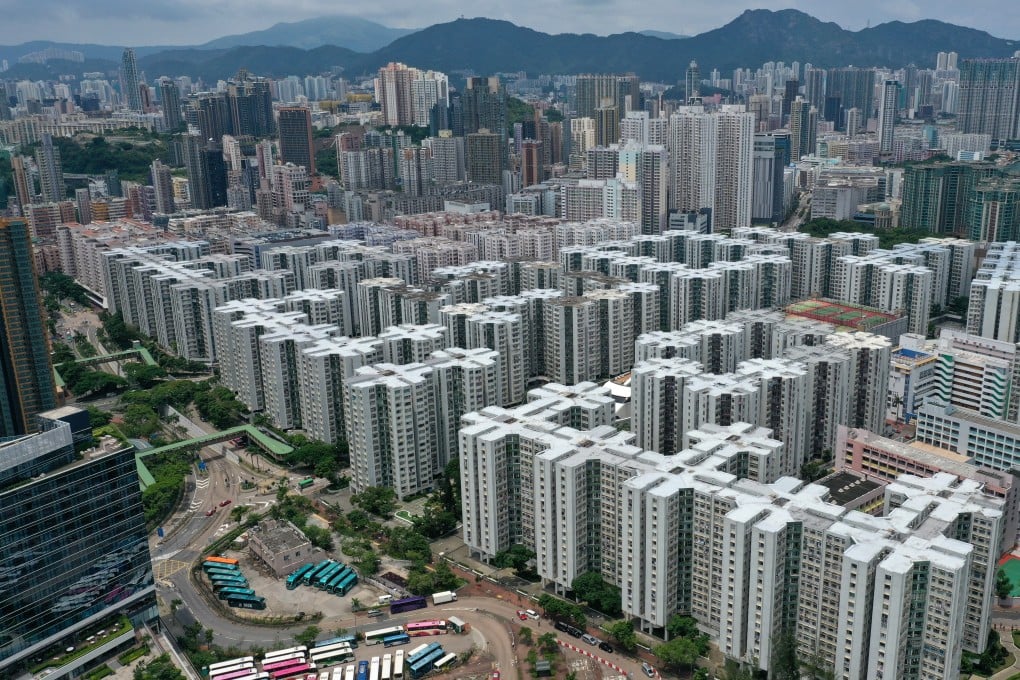 Aerial drone view of Whampoa Garden residential blocks. Photo: Roy Issa