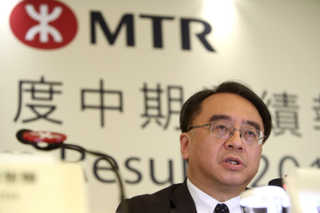 MTR CEO Jacob Kam faces an uphill task in restoring the rail operator’s financial health. Photo: Winson Wong