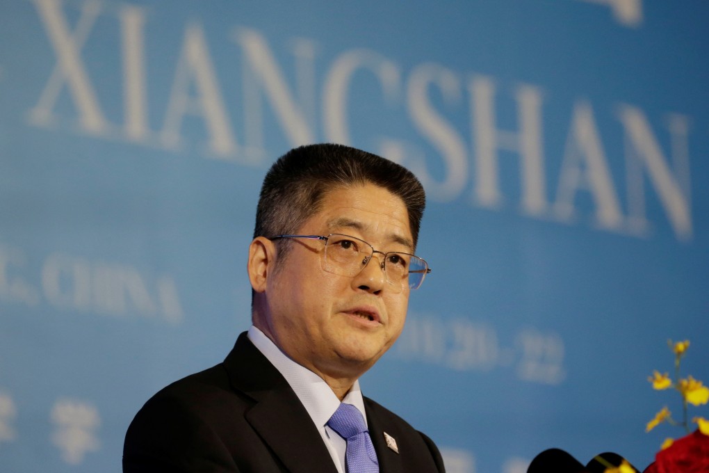 Chinese foreign vice-minister Le Yucheng tells Xiangshan Forum delegates the world wants China and the US to settle their differences. Photo: Reuters