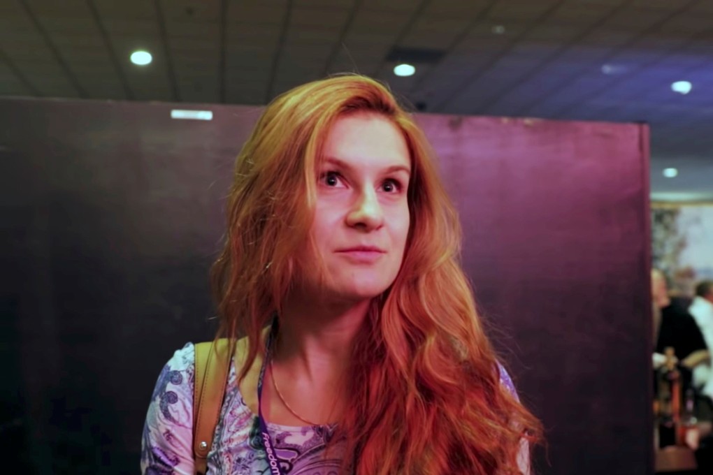 Accused Russian agent Maria Butina speaks to camera at 2015 FreedomFest conference in Las Vegas. Photo: Handout via Reuters