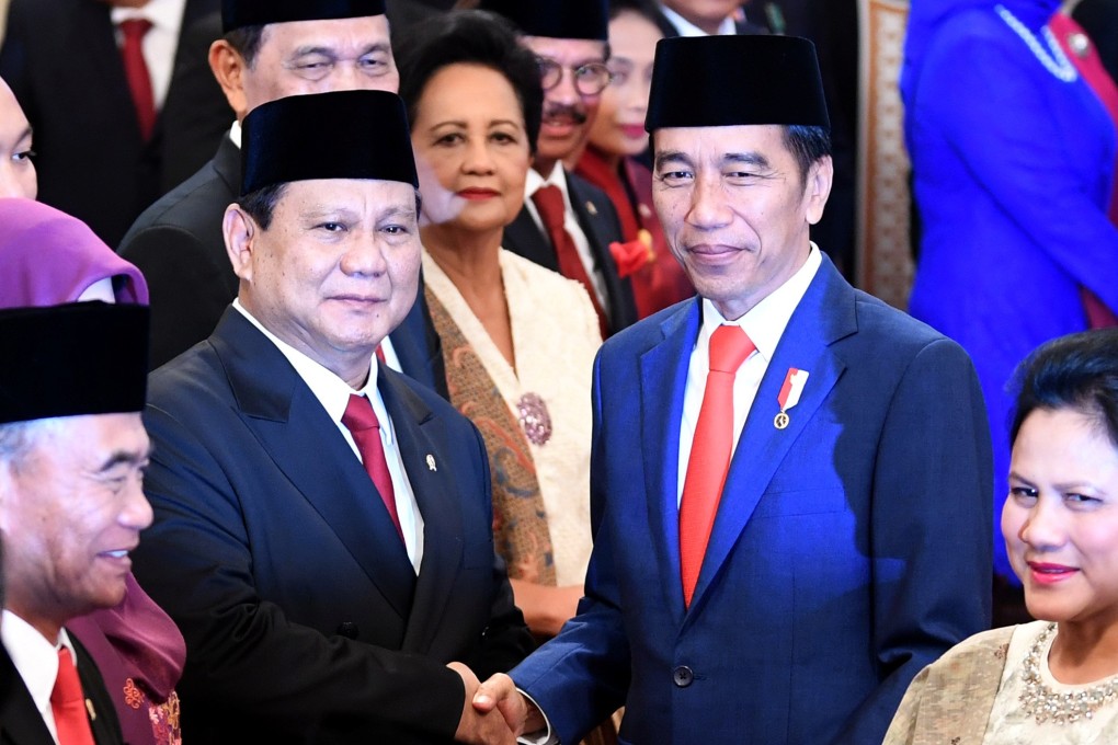 Indonesian Defence Minister Prabowo Subianto (left) and Indonesian President Joko Widodo. Photo: Antara Foto via Reuters