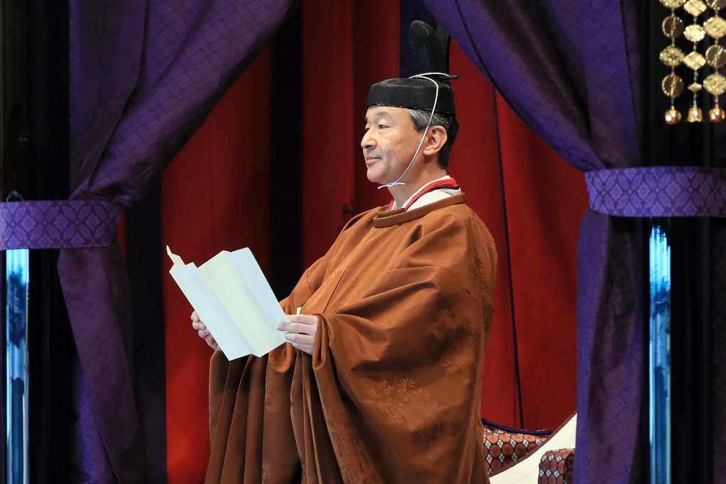 Japanese Emperor Naruhito delivers a speech proclaiming his enthronement at the Imperial Palace in Tokyo on October 22. Photo: EPA-EFE